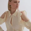 Lola Casademunt Camisas Y Blusas<Blusa hombros descubiertos AZULELECTRICO