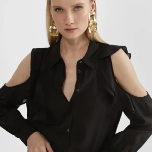 Lola Casademunt Camisas Y Blusas<Blusa hombros descubiertos AZULELECTRICO