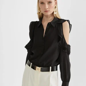Lola Casademunt Camisas Y Blusas<Blusa hombros descubiertos AZULELECTRICO