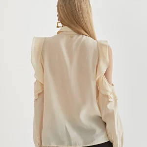 Lola Casademunt Camisas Y Blusas<Blusa hombros descubiertos AZULELECTRICO