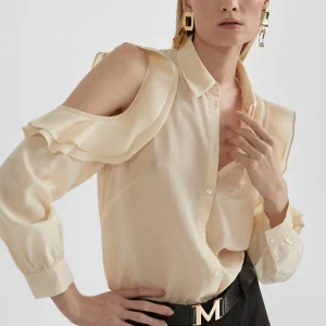 Lola Casademunt Camisas Y Blusas<Blusa hombros descubiertos AZULELECTRICO