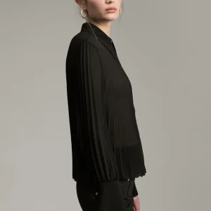 Lola Casademunt Camisas Y Blusas<Blusa plisada NEGRO