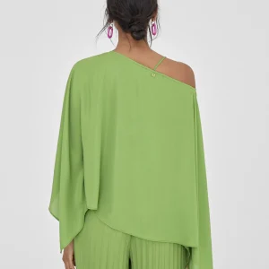 Lola Casademunt Camisas Y Blusas<Blusa/capa satinada FUCSIA