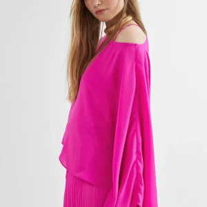 Lola Casademunt Americanas Y Blazers | Camisas Y Blusas<Blusa/capa satinada FUCSIA
