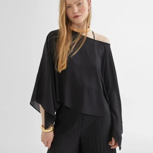 Lola Casademunt Camisas Y Blusas | Americanas Y Blazers<Blusa/capa satinada FUCSIA