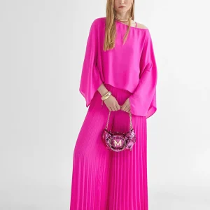 Lola Casademunt Americanas Y Blazers | Camisas Y Blusas<Blusa/capa satinada FUCSIA