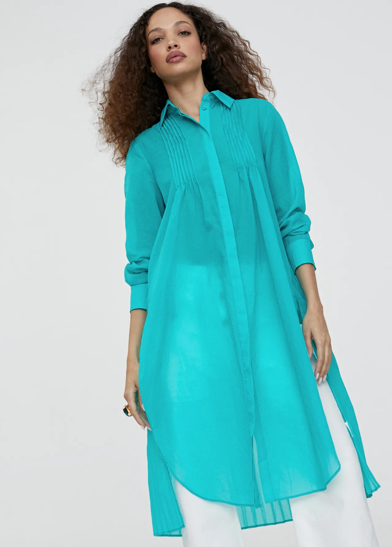 blusn_largo_aberturas_2-4.webp Lola Casademunt Camisas Y Blusas | Americanas Y Blazers<Blusón largo aberturas BUGANVILIA