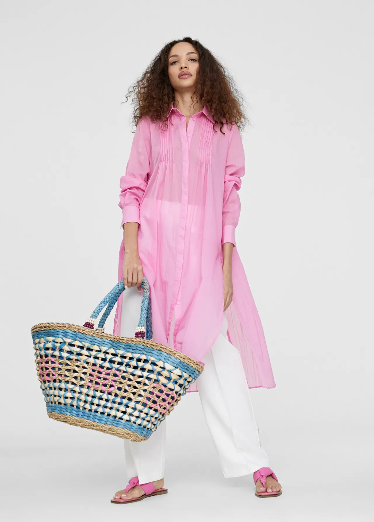 blusn_largo_aberturas_3.webp Lola Casademunt Camisas Y Blusas | Americanas Y Blazers<Blusón largo aberturas BUGANVILIA