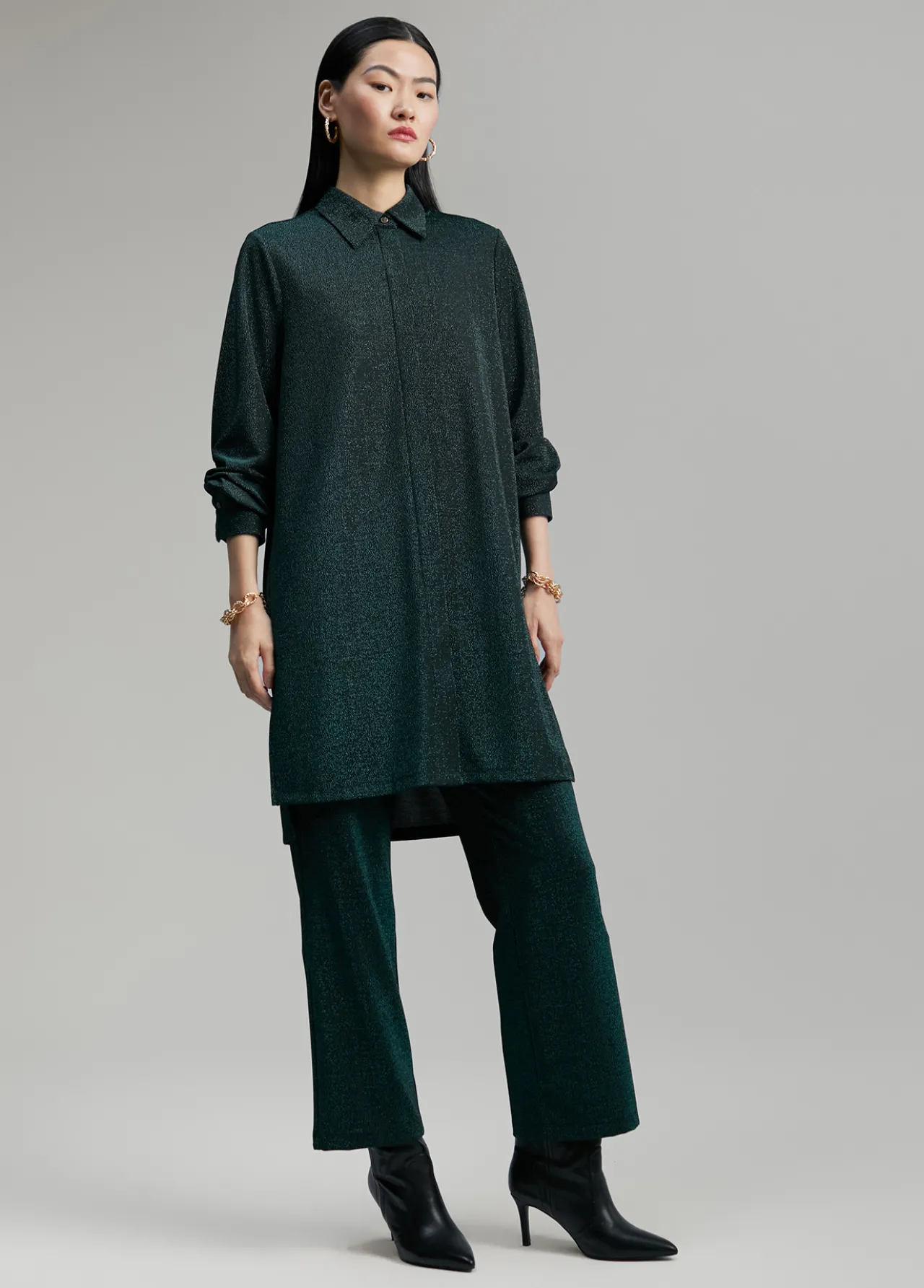 blusn_largo_de_punto_lrex_1.webp Lola Casademunt Camisas Y Blusas<Blusón largo de punto lúrex BOTELLA