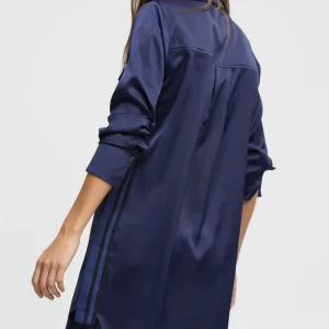 Lola Casademunt Camisas Y Blusas<Blusón satinado ajustable AZULNOCHE