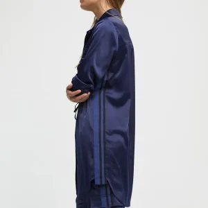 Lola Casademunt Camisas Y Blusas<Blusón satinado ajustable AZULNOCHE