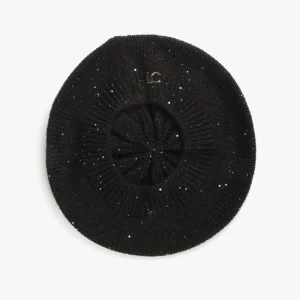 Lola Casademunt Gorros Sombreros Y Guantes<Boina con lentejuelas NEGRO