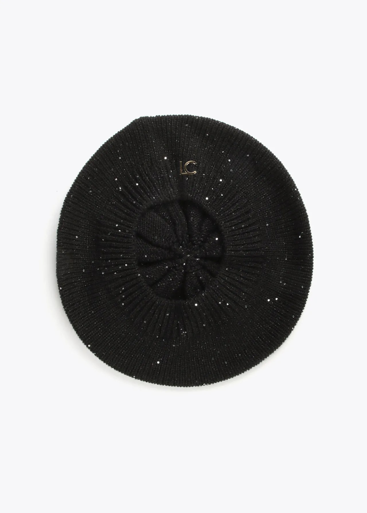 boina_con_lentejuelas_1.webp Lola Casademunt Gorros Sombreros Y Guantes<Boina con lentejuelas NEGRO