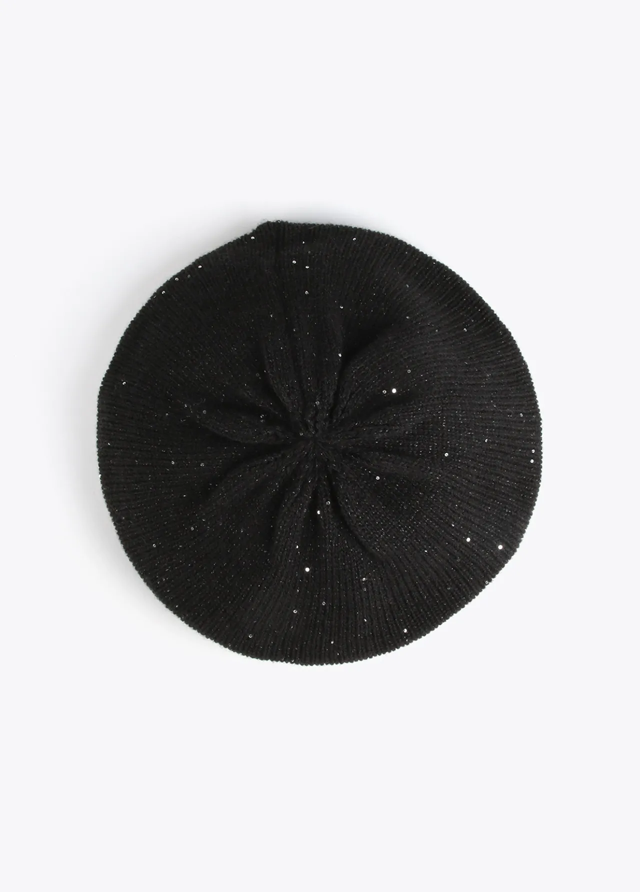 boina_con_lentejuelas_4.webp Lola Casademunt Gorros Sombreros Y Guantes<Boina con lentejuelas NEGRO