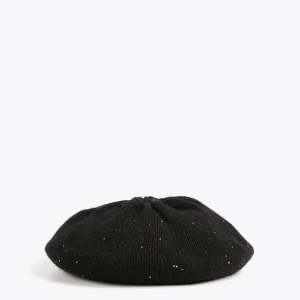 Lola Casademunt Gorros Sombreros Y Guantes<Boina con lentejuelas NEGRO