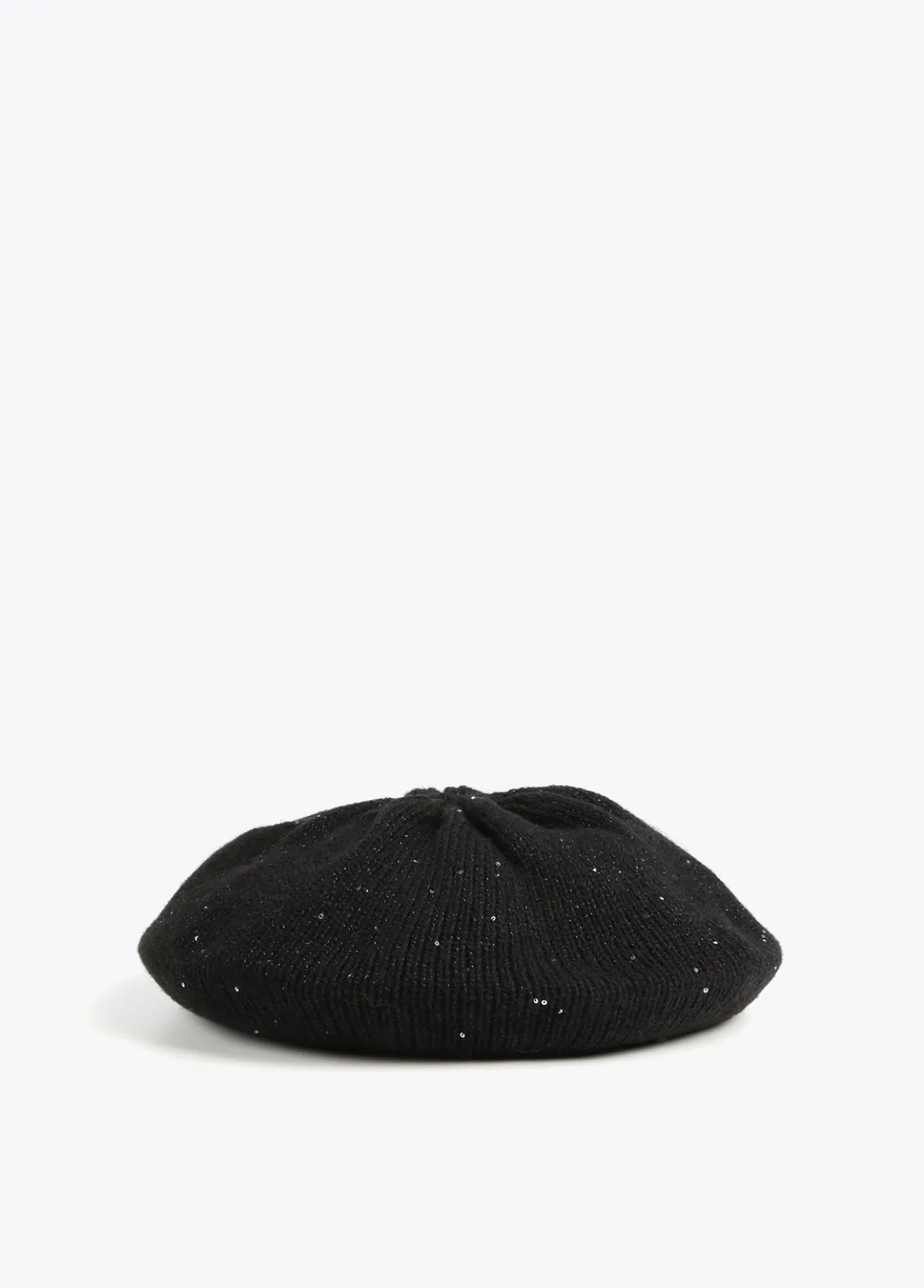 boina_con_lentejuelas_5.webp Lola Casademunt Gorros Sombreros Y Guantes<Boina con lentejuelas NEGRO