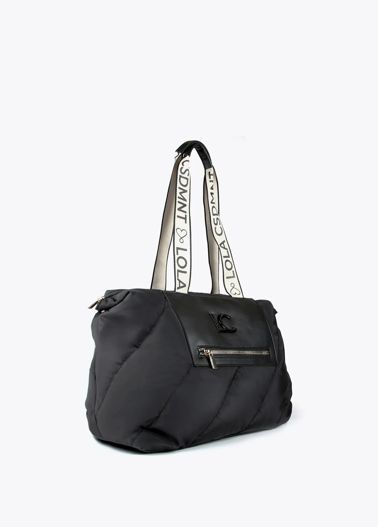 bolsa_de_viaje_weekend_acolchado_4.webp Lola Casademunt Bolsos<Bolsa de viaje weekend acolchado NEGRO