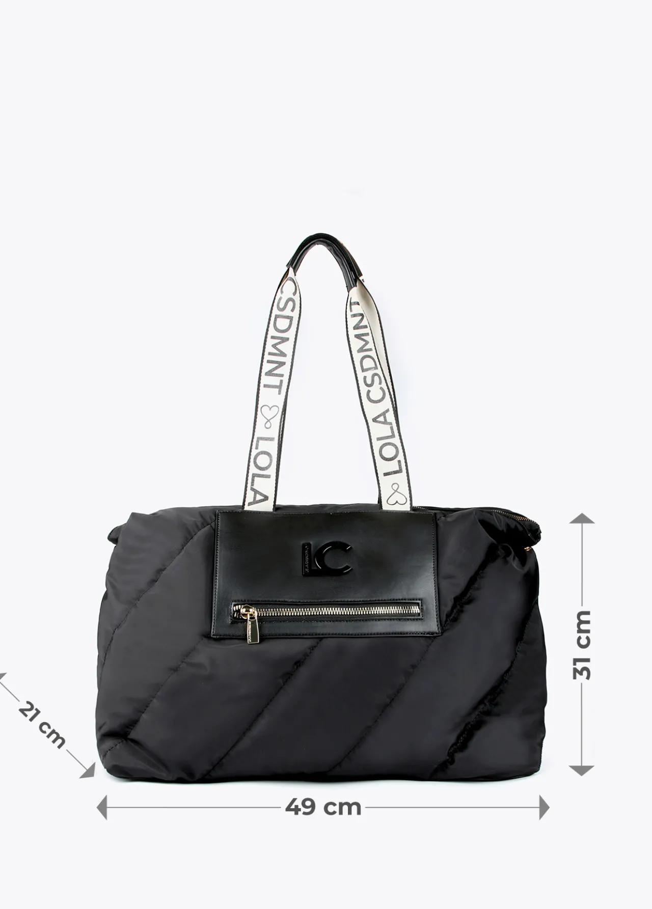 bolsa_de_viaje_weekend_acolchado_7.webp Lola Casademunt Bolsos<Bolsa de viaje weekend acolchado NEGRO