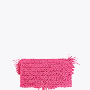 Lola Casademunt Accesorios | Bolsos<Bolsito bandolera efecto ráfia FUCSIA