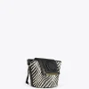 Lola Casademunt Bolsos<Bolsito bandolera tipo cesta NEGRO-CRUDO