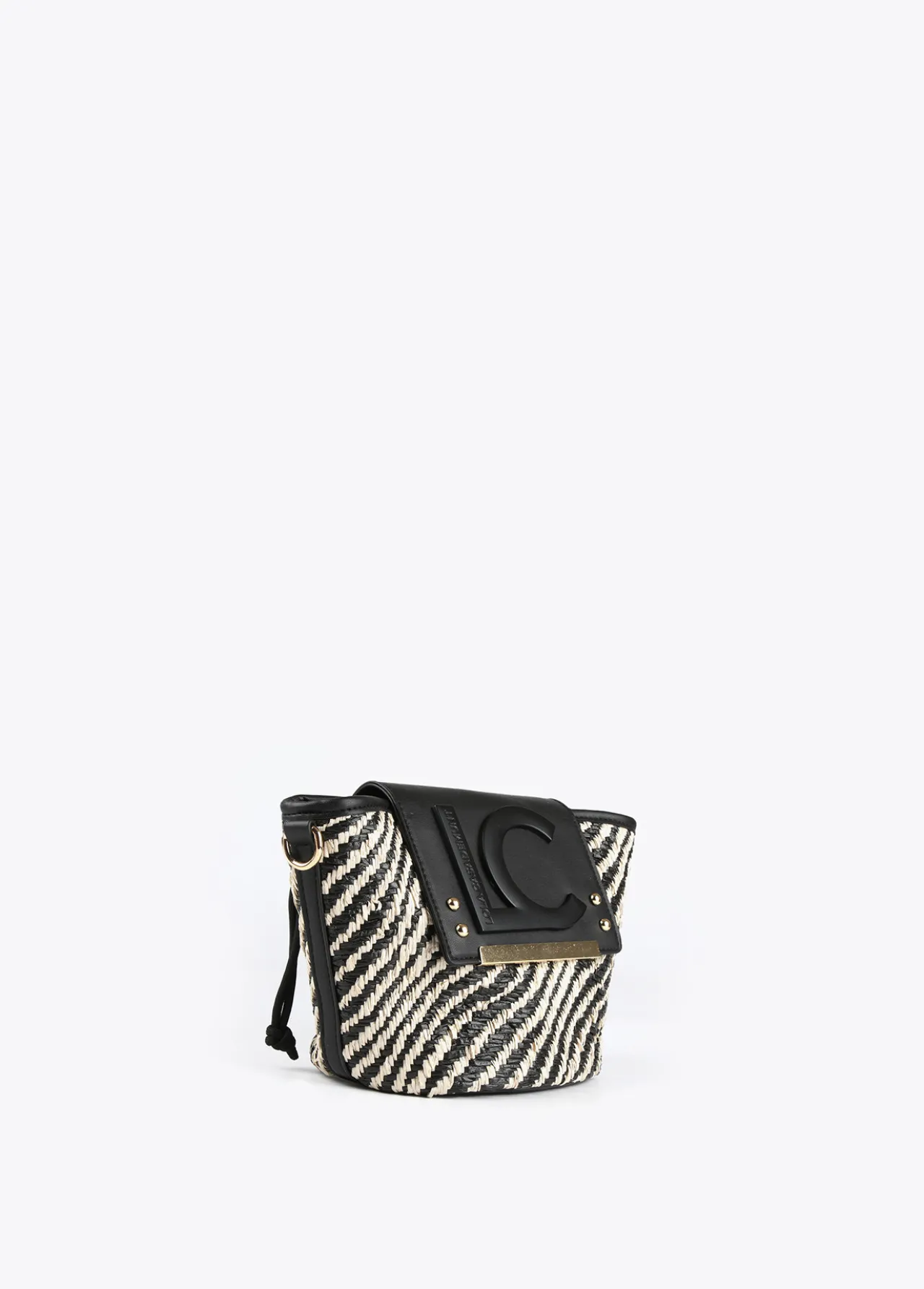 bolsito_bandolera_tipo_cesta_0.webp Lola Casademunt Bolsos<Bolsito bandolera tipo cesta NEGRO-CRUDO