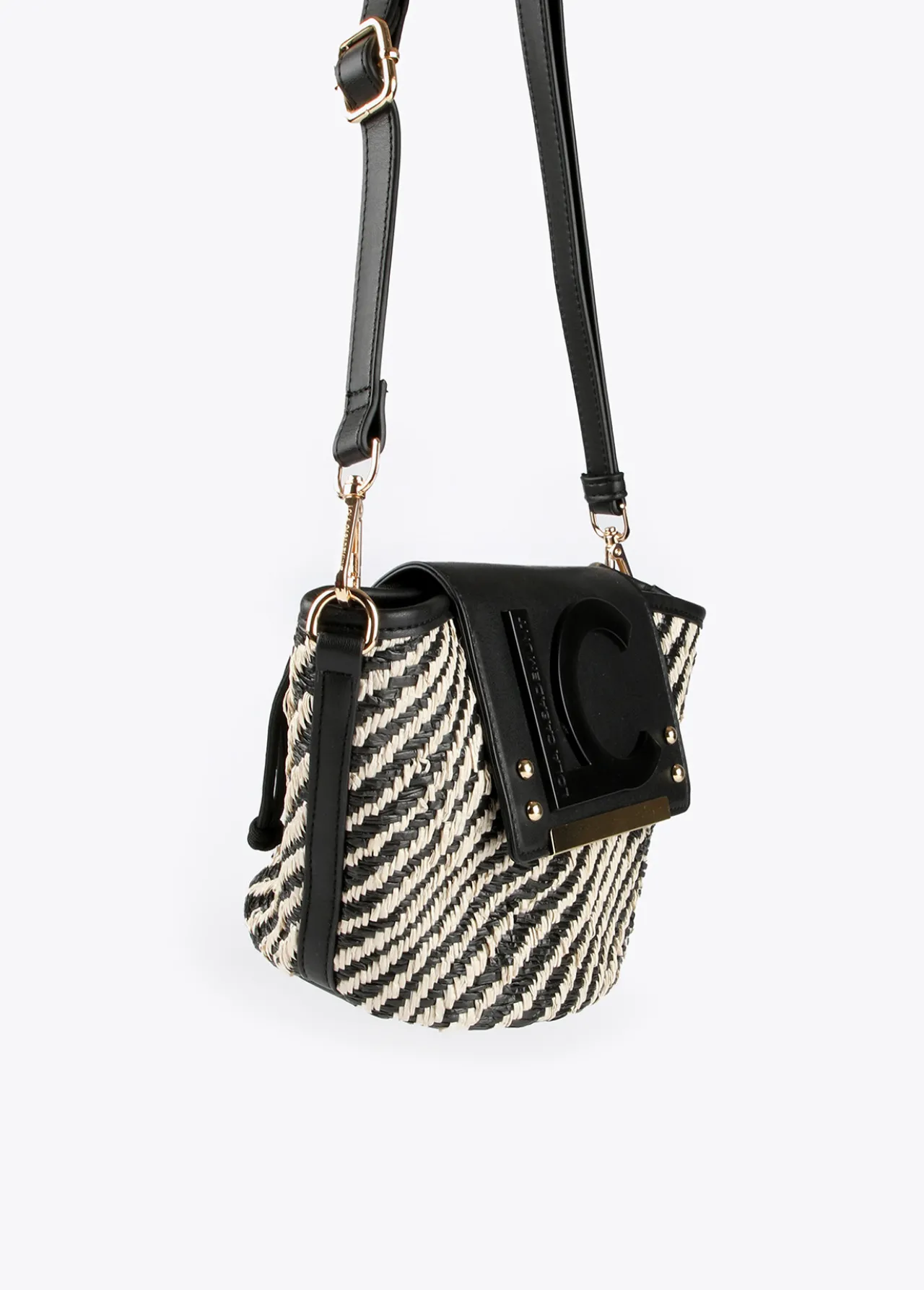 bolsito_bandolera_tipo_cesta_5.webp Lola Casademunt Bolsos<Bolsito bandolera tipo cesta NEGRO-CRUDO