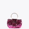 Lola Casademunt Bolsos<Bolsito de fiesta con lentejuelas FUCSIA