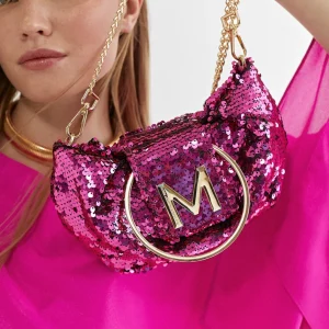 Lola Casademunt Bolsos<Bolsito de fiesta con lentejuelas FUCSIA