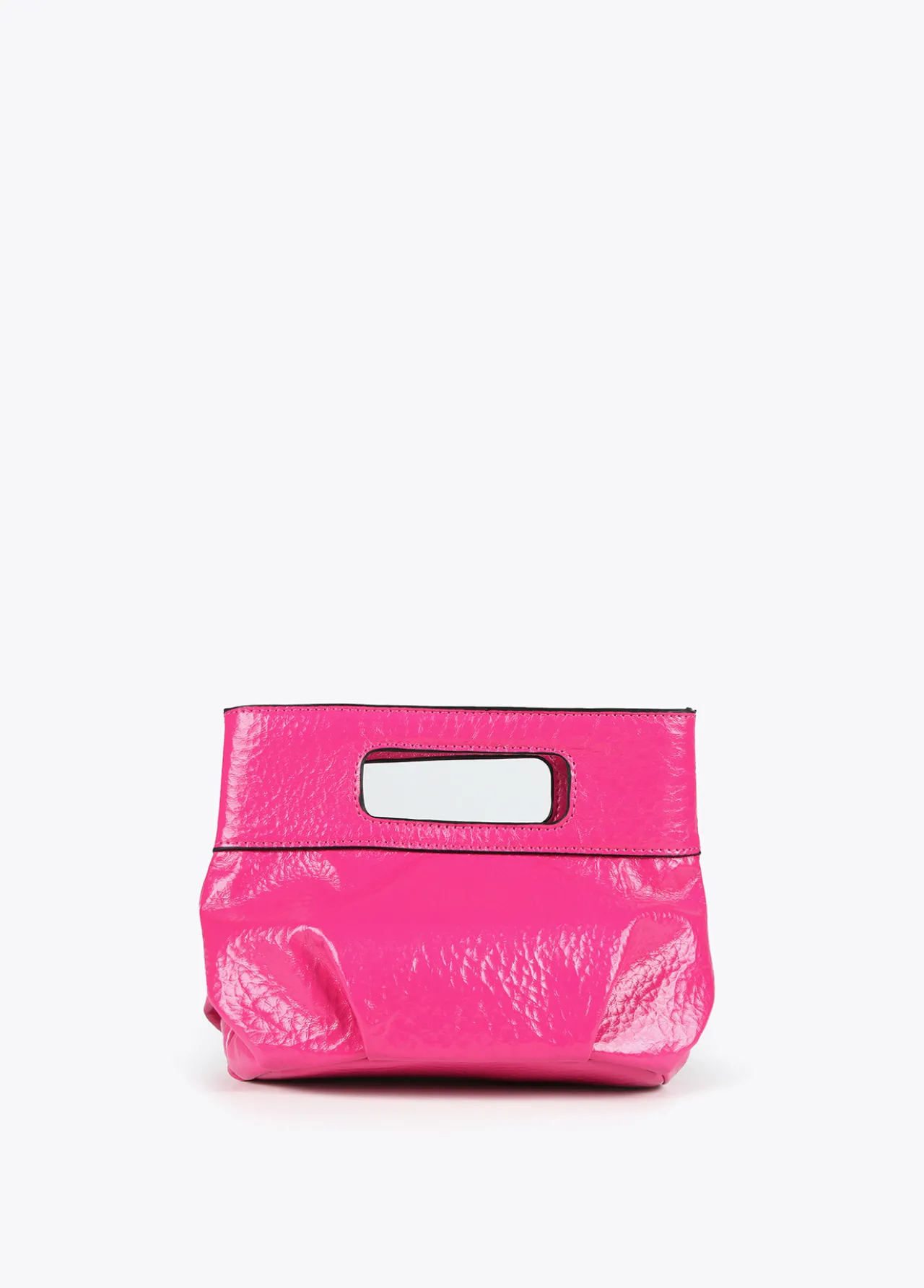 bolsito_de_mano_con_frunces_4.webp Lola Casademunt Bolsos<Bolsito de mano con frunces FUCSIA