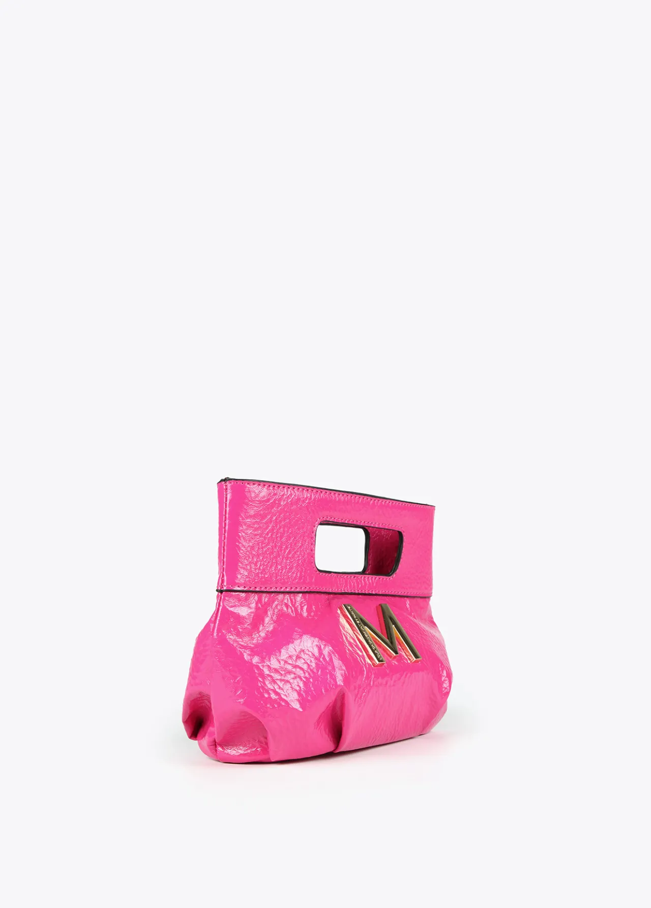 bolsito_de_mano_con_frunces_5.webp Lola Casademunt Bolsos<Bolsito de mano con frunces FUCSIA