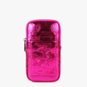 Lola Casademunt Fundas Para Móvil Y Portatil<Bolsito porta móvil metalizado FUCSIA