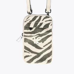Lola Casademunt Bolsos<Bolsito portamovil animal print CRUDO-MARRON