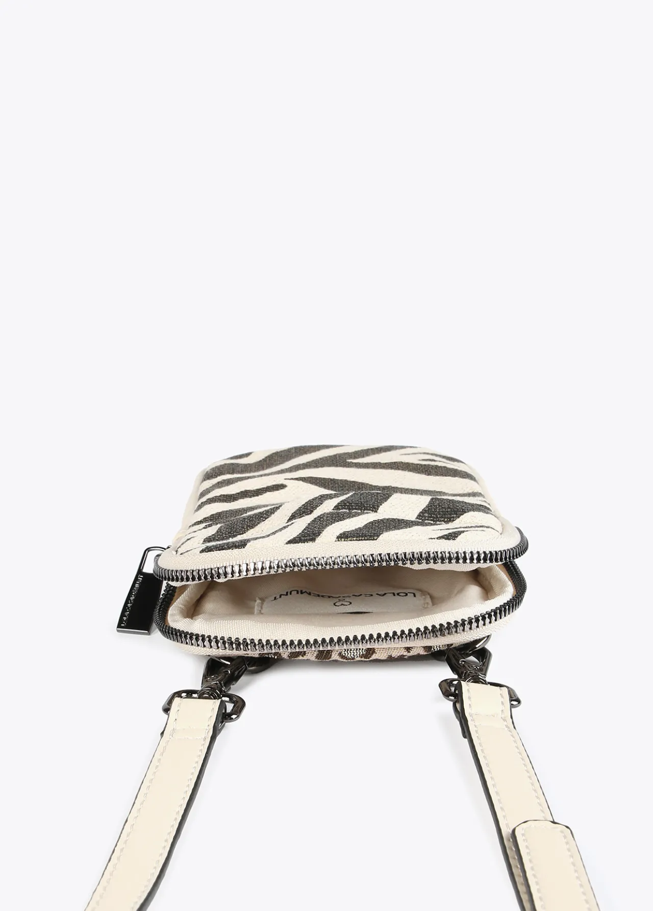bolsito_portamovil_animal_print_3.webp Lola Casademunt Bolsos<Bolsito portamovil animal print CRUDO-MARRON