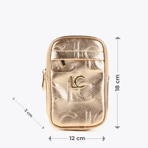 Lola Casademunt Accesorios | Bolsos<Bolsito portamovil metalizado DORADO
