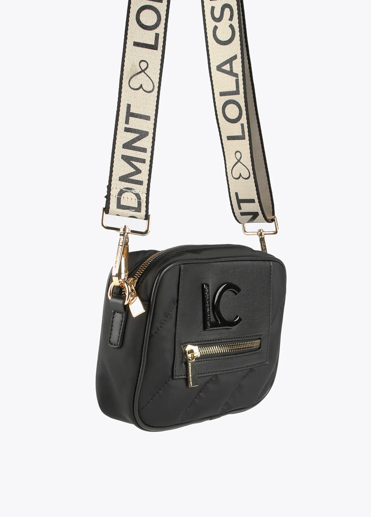 bolso_bandolera_acolchado_3.webp Lola Casademunt Bolsos<Bolso bandolera acolchado NEGRO