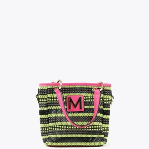 Lola Casademunt Bolsos<Bolso bandolera bicolor VERDE-NEGRO