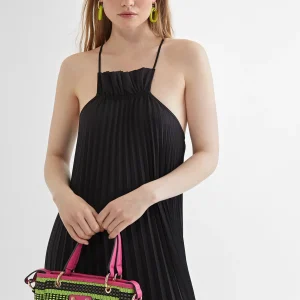 Lola Casademunt Bolsos<Bolso bandolera bicolor VERDE-NEGRO