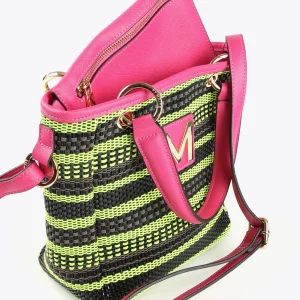 Lola Casademunt Bolsos<Bolso bandolera bicolor VERDE-NEGRO
