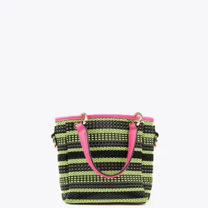 Lola Casademunt Bolsos<Bolso bandolera bicolor VERDE-NEGRO