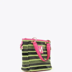 Lola Casademunt Bolsos<Bolso bandolera bicolor VERDE-NEGRO