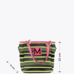 Lola Casademunt Bolsos<Bolso bandolera bicolor VERDE-NEGRO