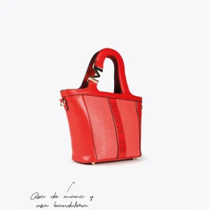 Lola Casademunt Bolsos<Bolso bandolera cesto ROJO