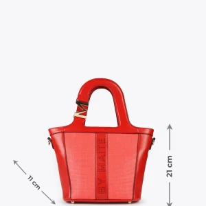 Lola Casademunt Bolsos<Bolso bandolera cesto ROJO