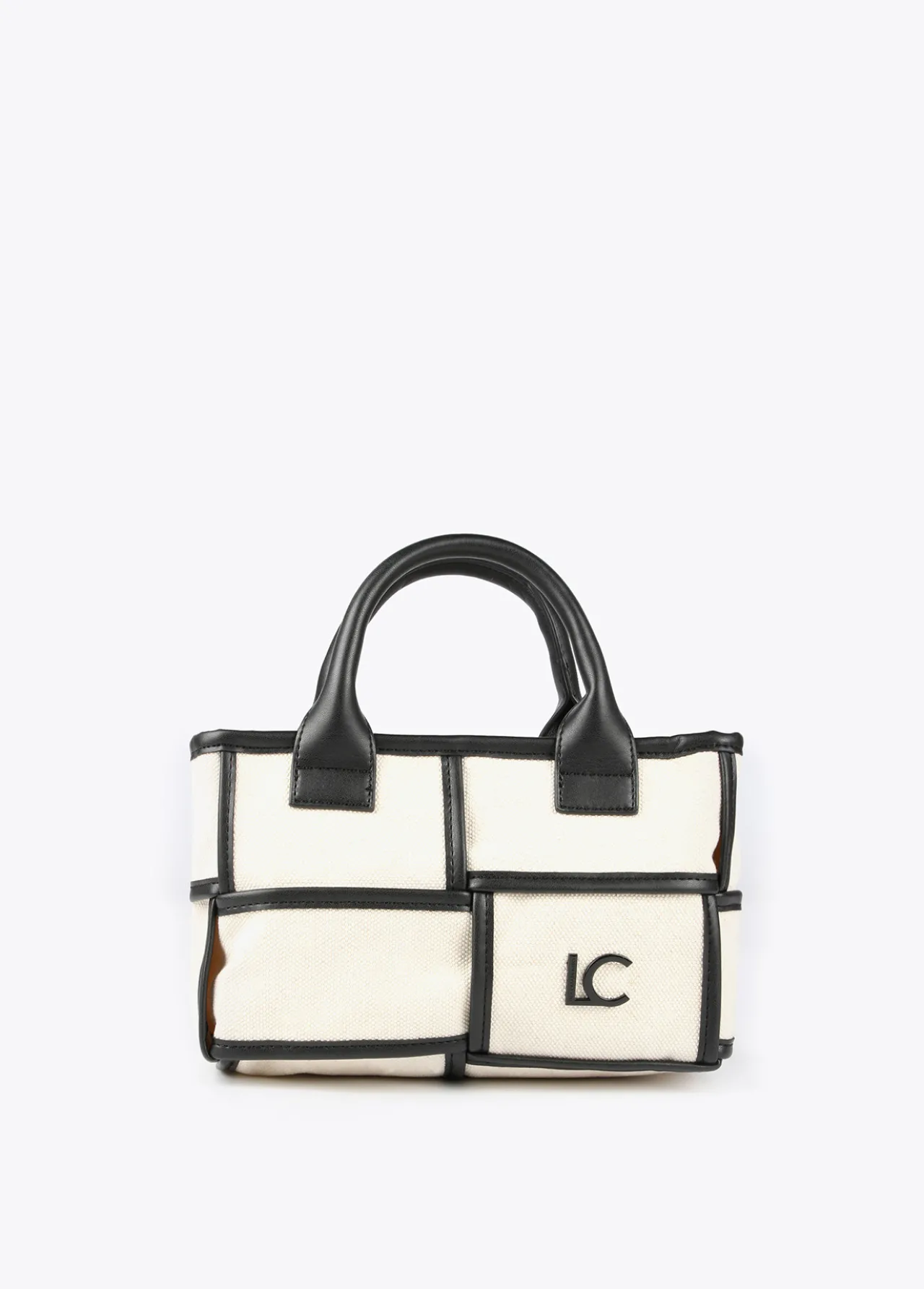 bolso_bandolera_con_detalles_a_contraste_0.webp Lola Casademunt Bolsos<Bolso bandolera con detalles a contraste CRUDO-NEGRO