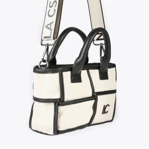 Lola Casademunt Bolsos<Bolso bandolera con detalles a contraste CRUDO-NEGRO
