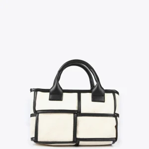 Lola Casademunt Bolsos<Bolso bandolera con detalles a contraste CRUDO-NEGRO