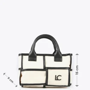 Lola Casademunt Bolsos<Bolso bandolera con detalles a contraste CRUDO-NEGRO