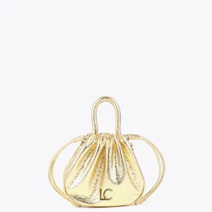 Lola Casademunt Bolsos<Bolso bandolera con logo DORADO