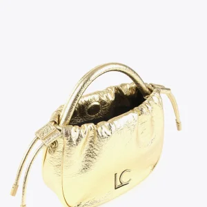 Lola Casademunt Bolsos<Bolso bandolera con logo DORADO