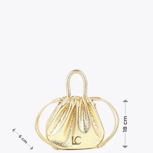 Lola Casademunt Bolsos<Bolso bandolera con logo DORADO